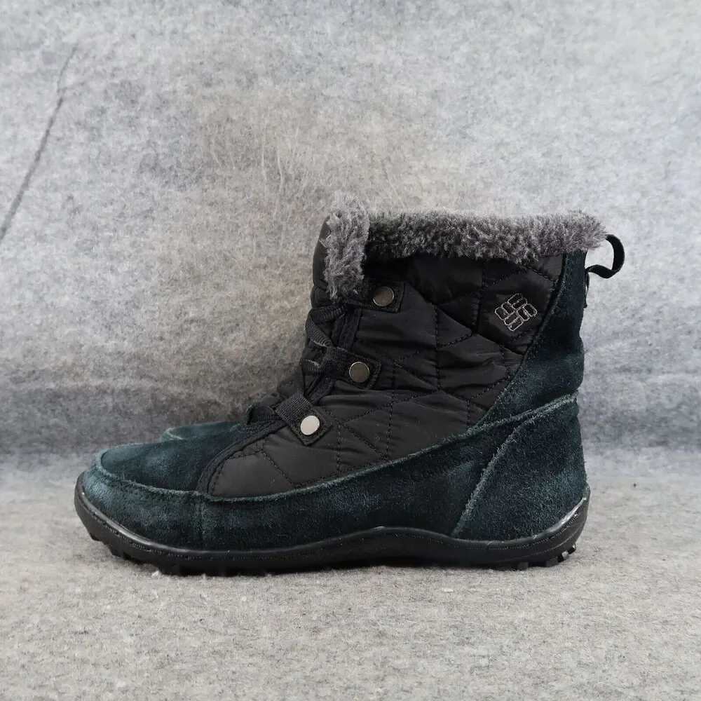 Columbia Shoes Womens 7 Boots Lace Up Winter Waterproof Quilted Powder Shorty